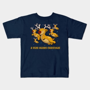 Bunch of Flying Reindeers Kids T-Shirt